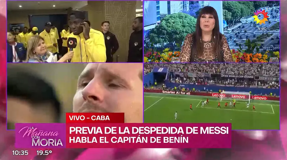 Moria Casán entrevistó a un futbolista de Benín.