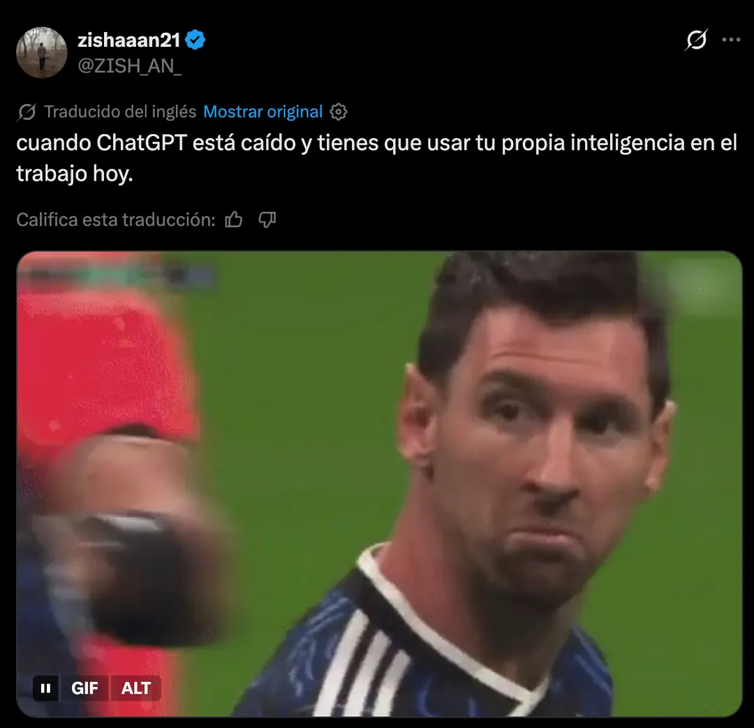 Los memes por la caída de ChatGPT.