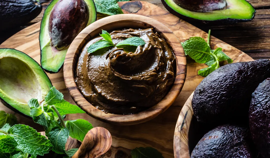 Mousse de palta y cacao.