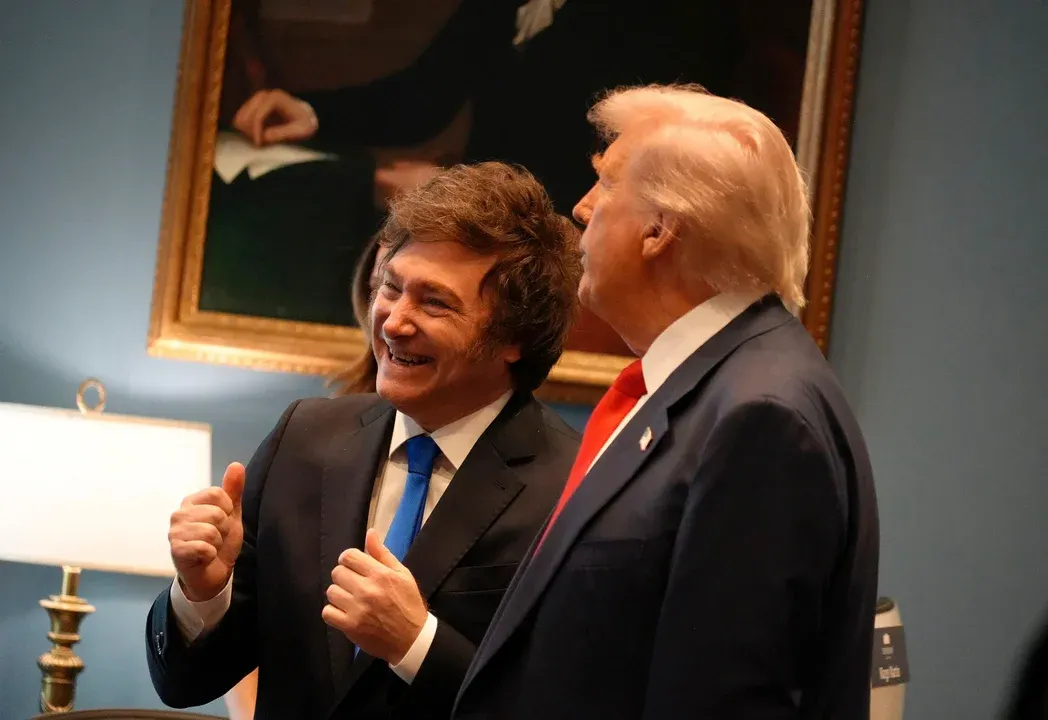 Javier Milei y Donald Triump en Washington. 