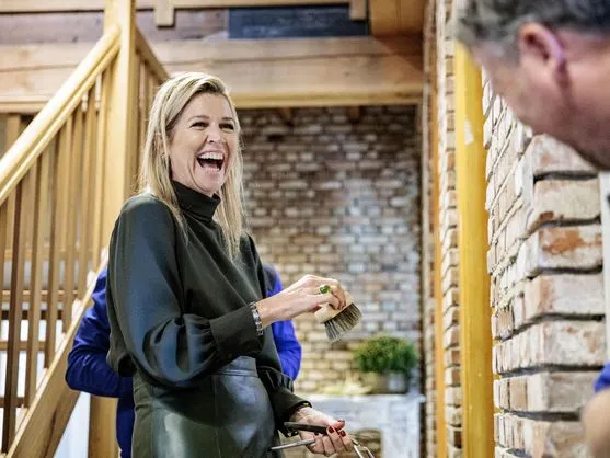 Máxima de Holanda apostó al verde en su primer acto tras la ONU.