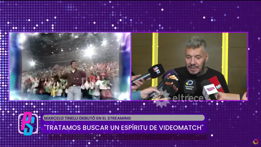 Marcelo Tinelli se mostró feliz tras el debut en streaming. Foto: captura de video YouTube/ El Trece. 