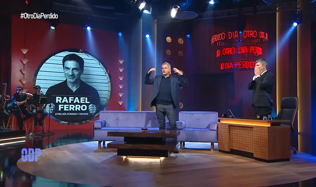 Rafael Ferro sorprendió al conductor. 