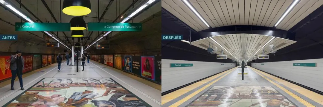Tras las refacciones, este martes reabrirá la estación de Plaza Italia