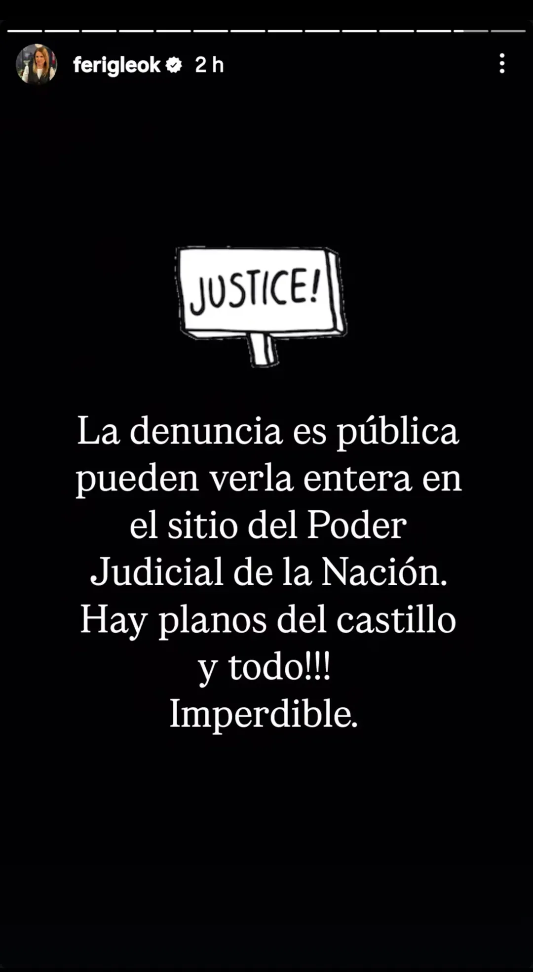 Fue Fernanda Iglesias quien dio la información.