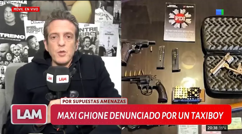Detuvieron al actor Maxi Ghione
