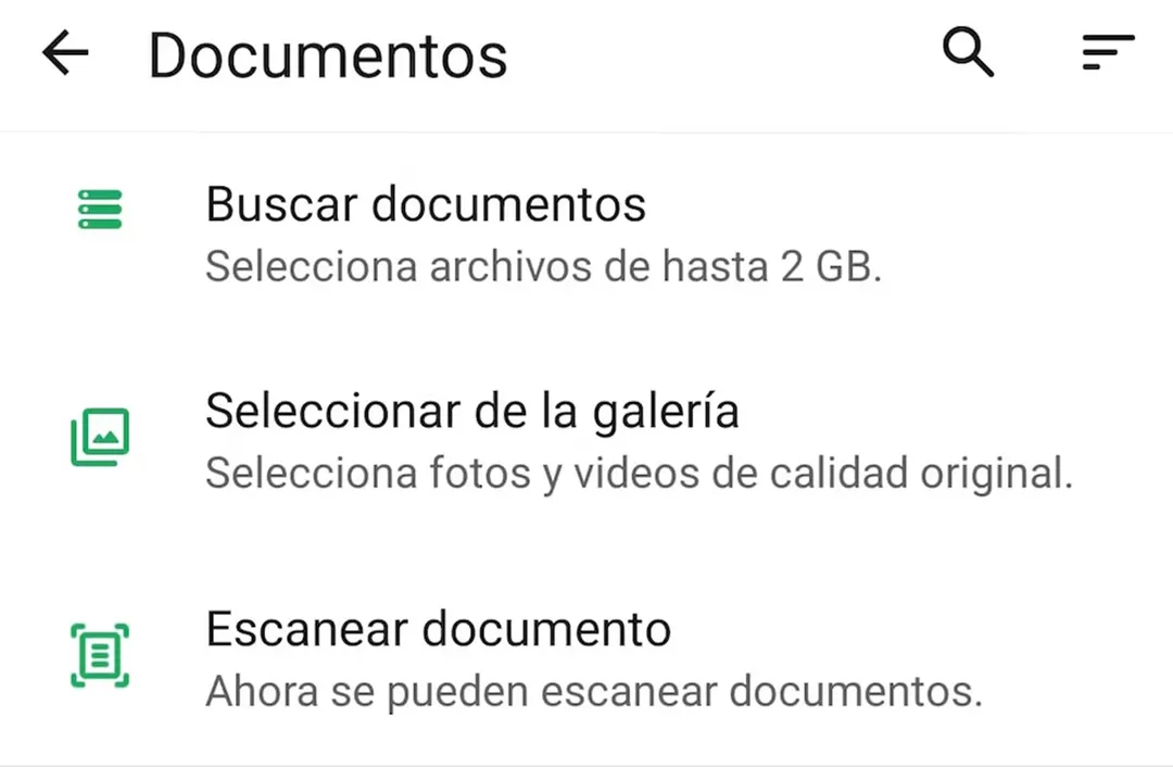 WhatsApp incorpora un escáner para capturar documentos y enviarlos directamente en PDF a una conversación.