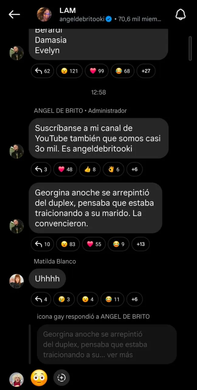 Afirman que Georgina Barbarossa se arrepintió del dúplex. 
