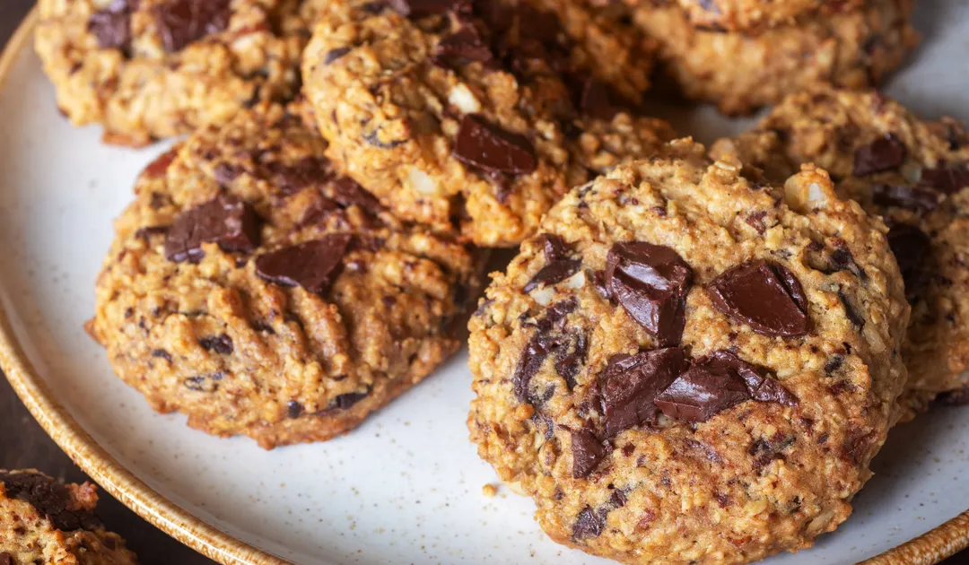 Cookies de avena con chips caseras