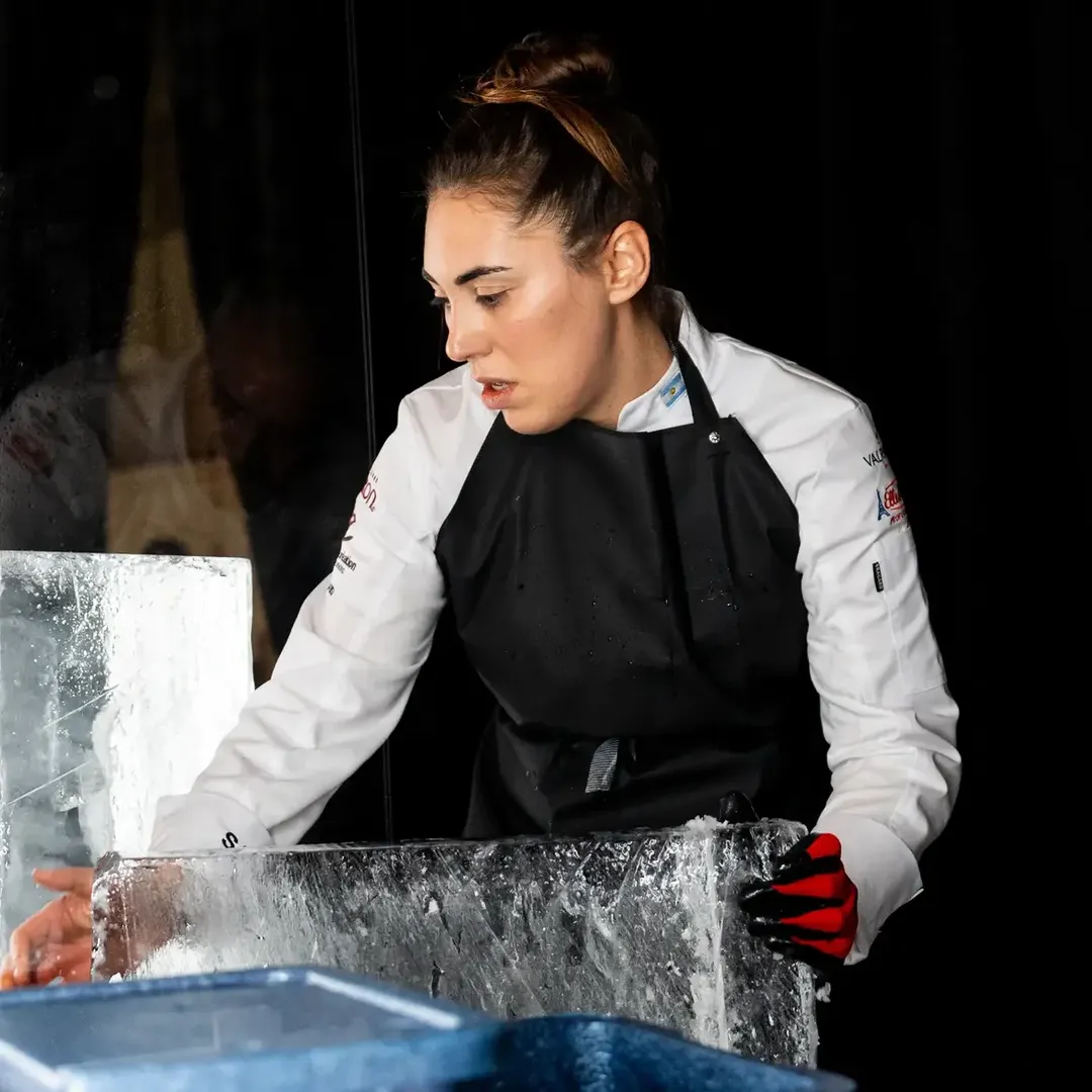 Emiliana Amandio, especialista en hielo. Foto: @pampaequipo en Instagram