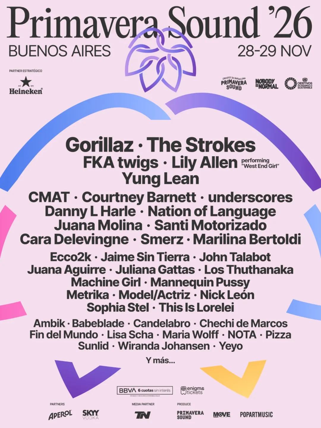 El line up del festival.