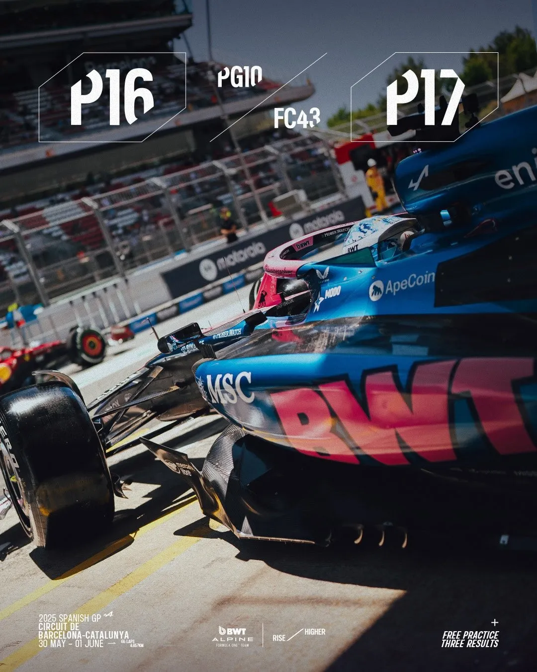Colapinto se acercó a Gasly en la FP3