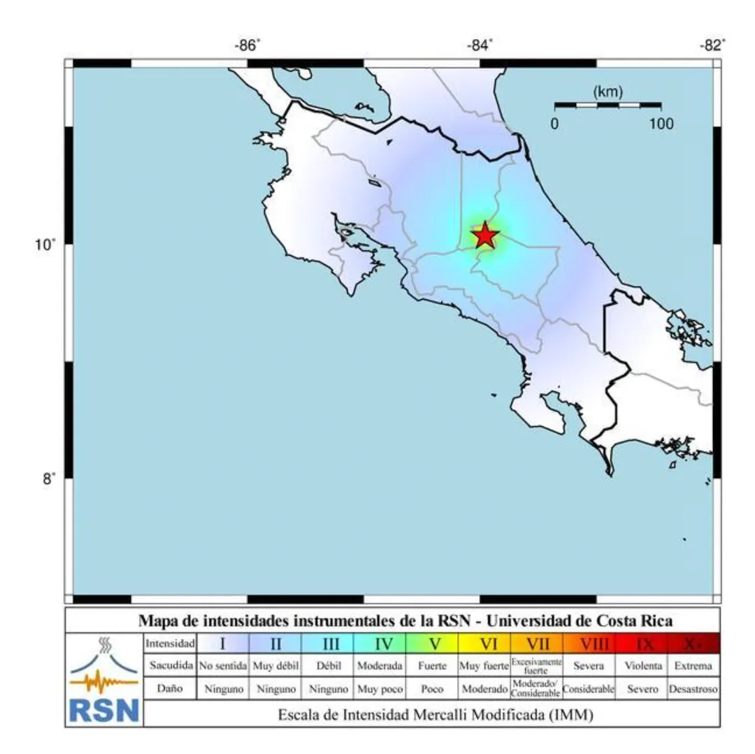 Este lunes se registró un fuerte sismo en Costa Rica.