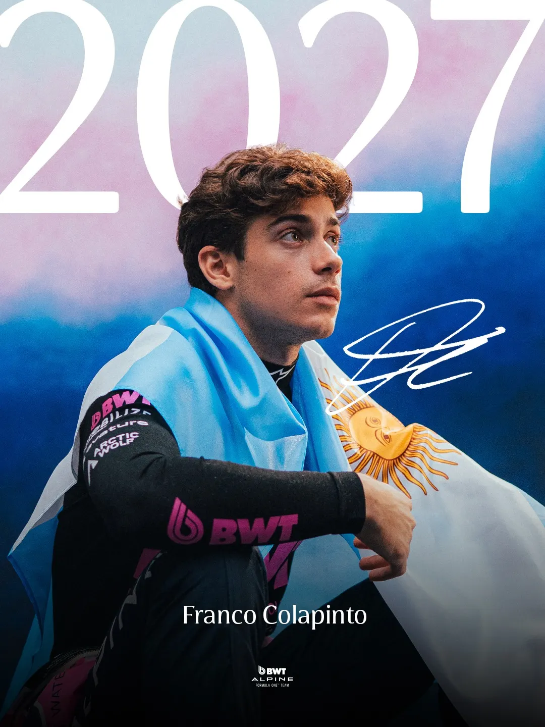 Franco Colapinto renovó su contrato con Alpine para la temporada 2027. 