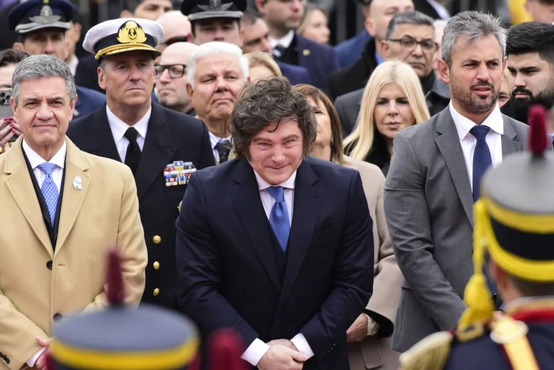 Javier Milei junto a Jorge Macri y Martín Menem. Luego de un momento de tensión y desconexión, ahora la relación fluye mejor. 