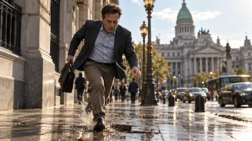 Sl ver su zapato empapado, paró de correr como Forrest Gump cuando se puso a correr hasta dejarse crecer la barba.
