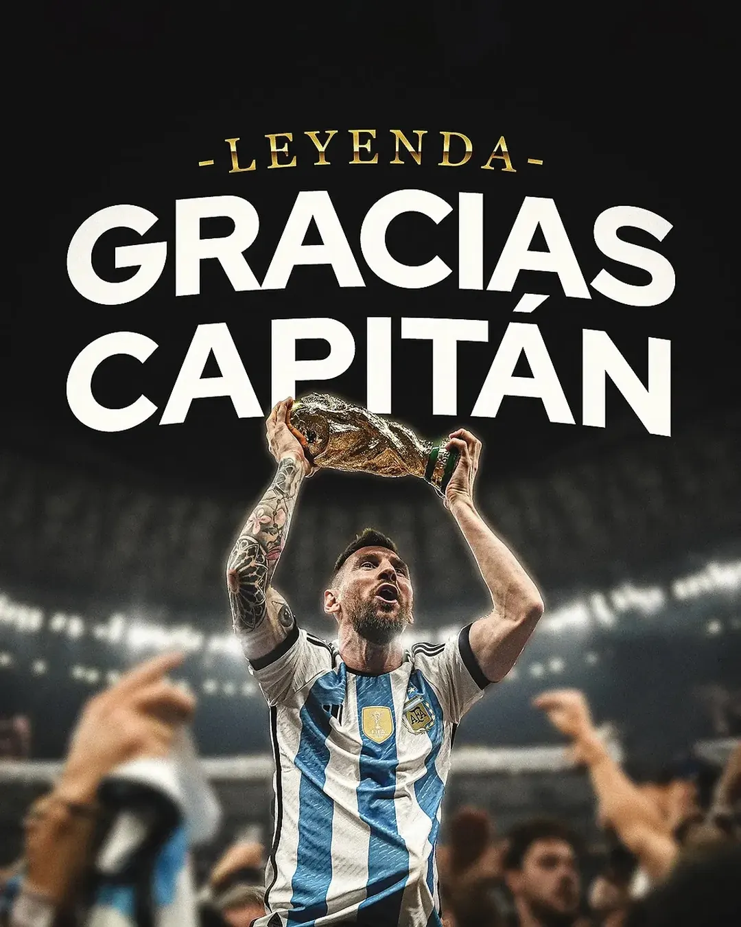El mensaje de la Selección argentina para despedir a Messi. 