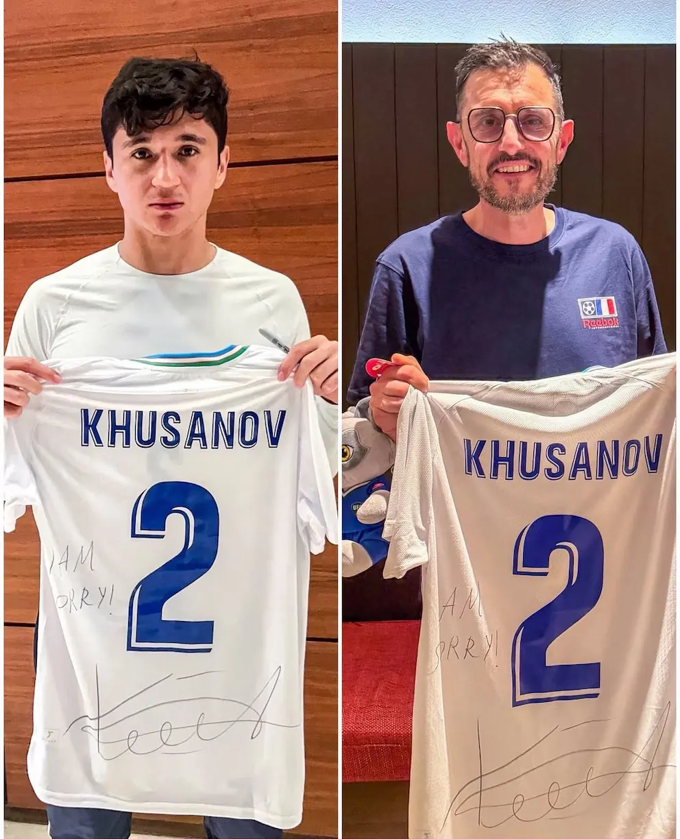 El cálido gesto de Khusanov con el camarógrafo que terminó hospitalizado.