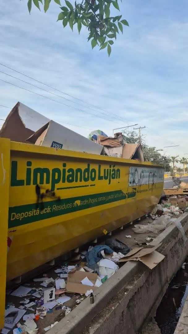 Pasé y miré: una lectora de MDZ compartió imágenes del contenedor ubicado en Lateral Sur de Paso y Terrada, Luján de Cuyo