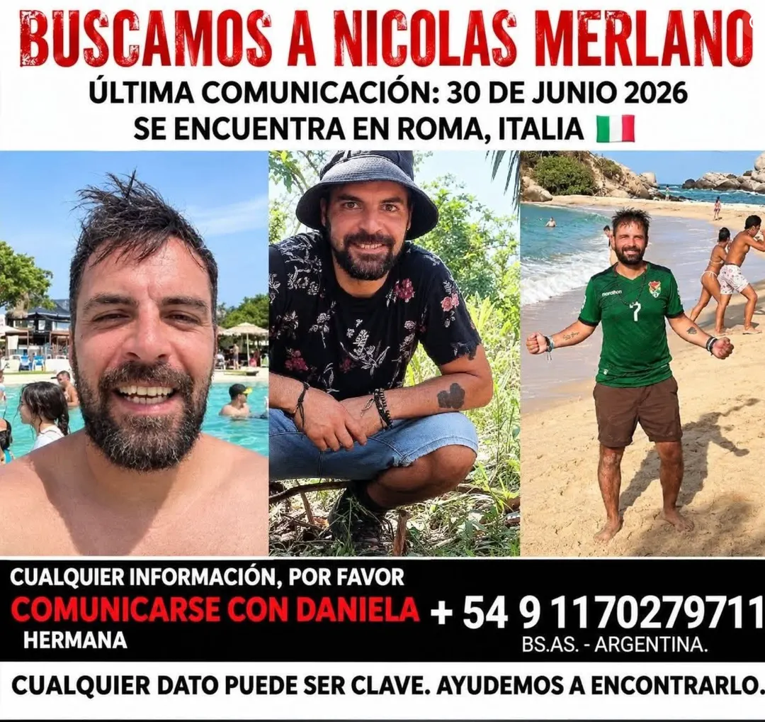Nicolás Merlano se contactó por última vez con su familia en junio de este 2026.