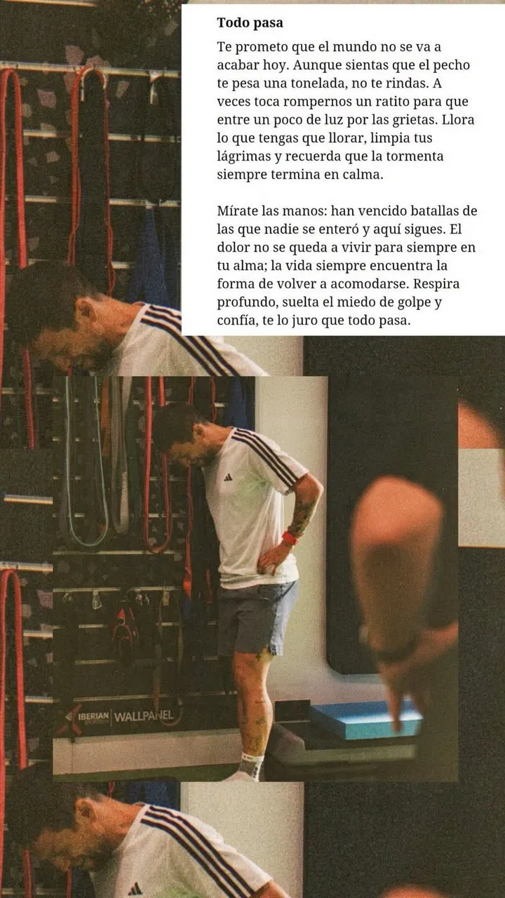 La publicación del Papu Gómez en Instagram.