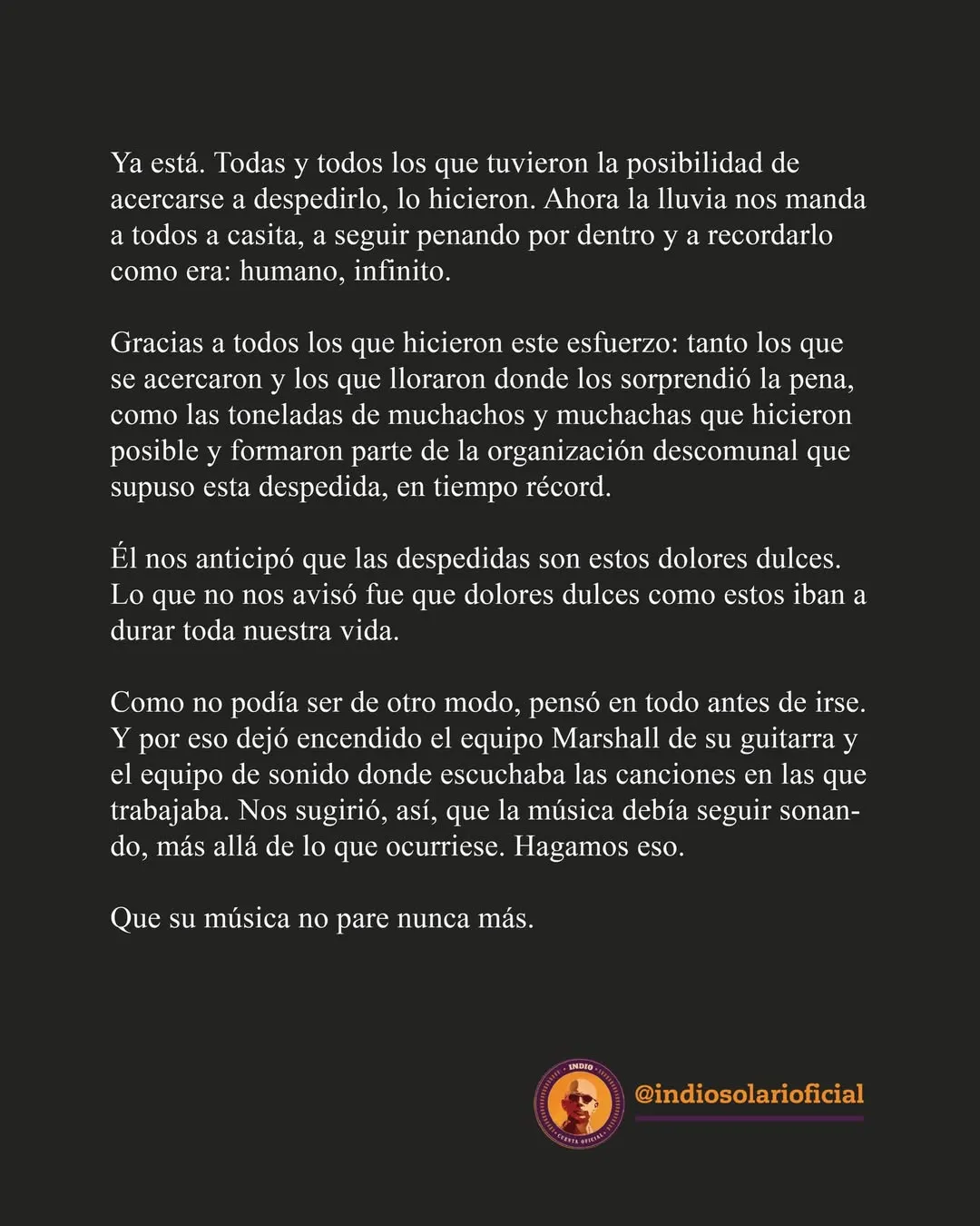 El último comunicado.