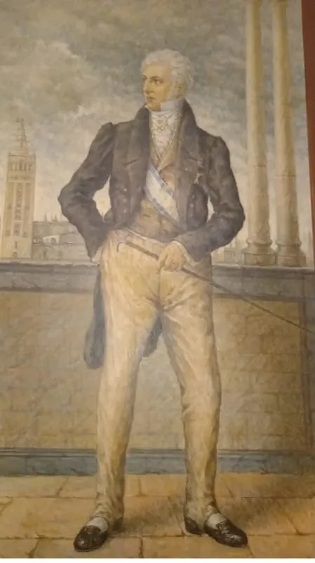 Alejandro Aguado. Obra de Rafael Cubillos en Museo del Pasado Cuyano de Mendoza.