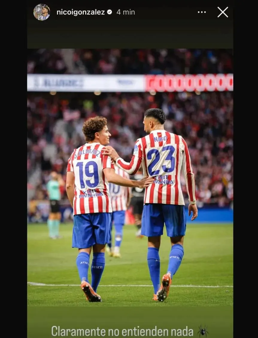 La historia que publicó Nico González contra la FIFA tras no nominar a Julián Álvarez para los The Best.