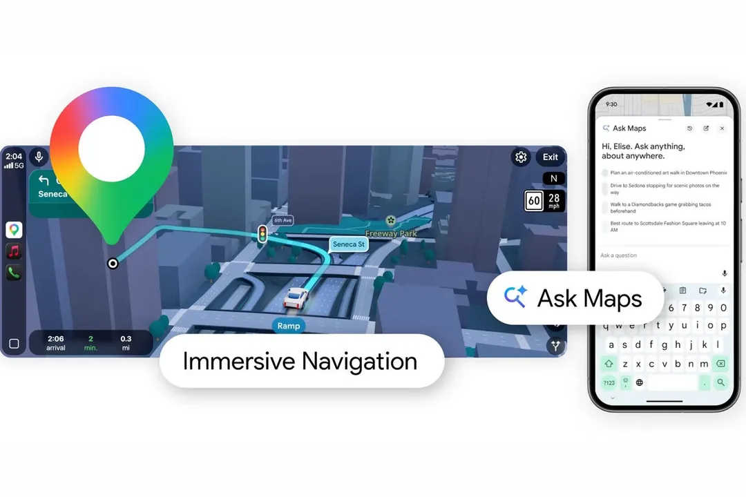 Google Maps: el sistema de navegación inmersiva muestra señales de tránsito y carriles específicos para facilitar la conducción en ciudades grandes.