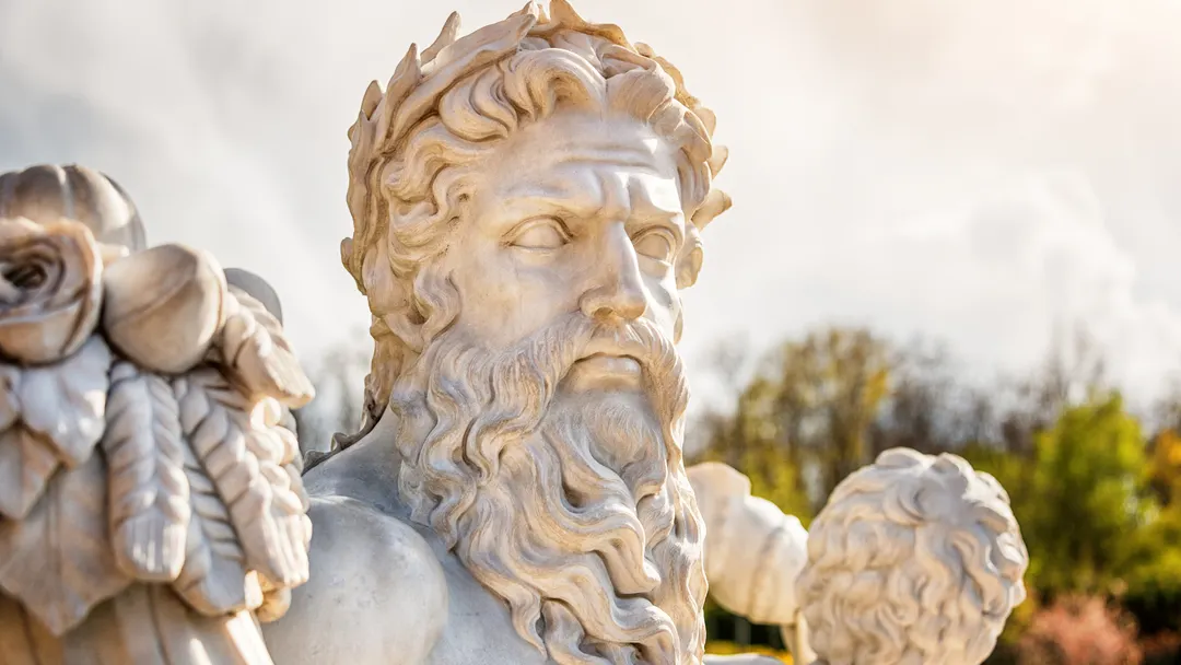Busto del dios griego Zeus.