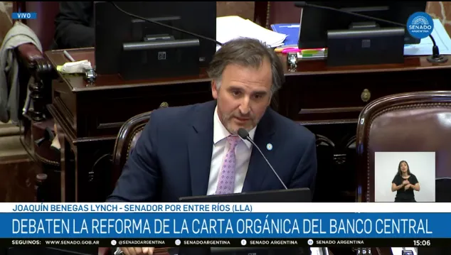 Benegas Lynch defendió la reforma de la carta orgánica del Banco Central.