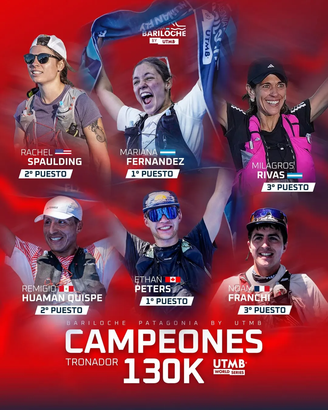 Los clasificados para la carrera de trail en Mont Blanc 2026 con Maru Fernández a la cabeza.