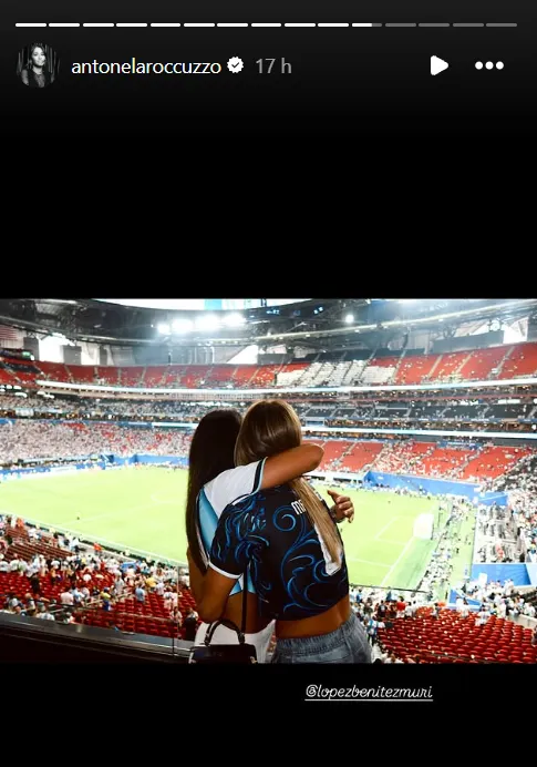 Antonela Roccuzzo y Muriel López Benítez celebraron juntas y emocionadas el pase de la Selección Argentina a la final.