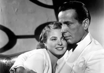 Los protagonistas de Casablanca -Bogart y Bergman- en una de las imágenes más recordadas del film. Foto: Web
