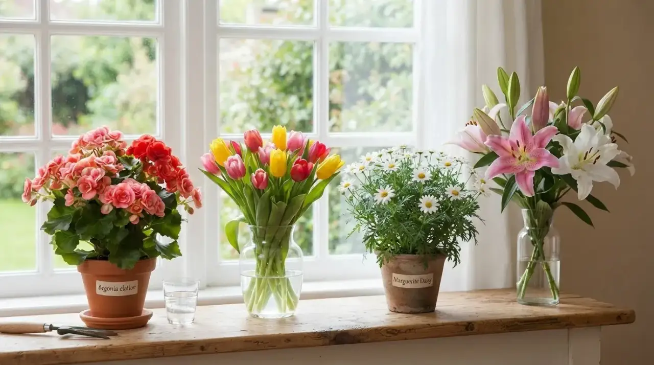 La luz disponible y el tipo de cultivo determinan qué flores conviene elegir para cada ambiente de la casa.