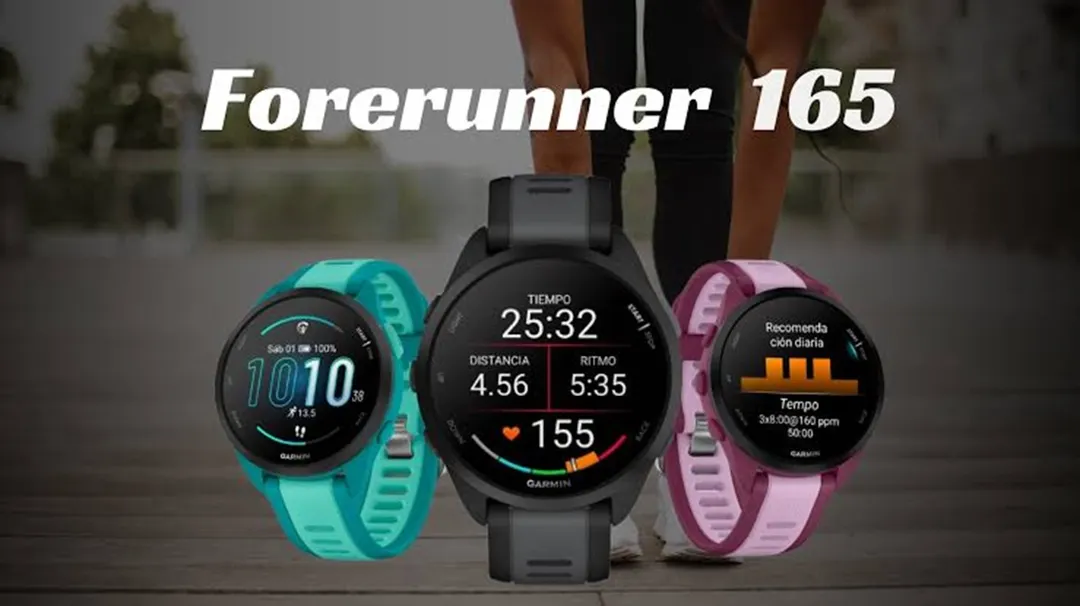 Garmin Forerunner 165: Pantalla AMOLED táctil y autonomía de 11 días en un diseño ideal para corredores.