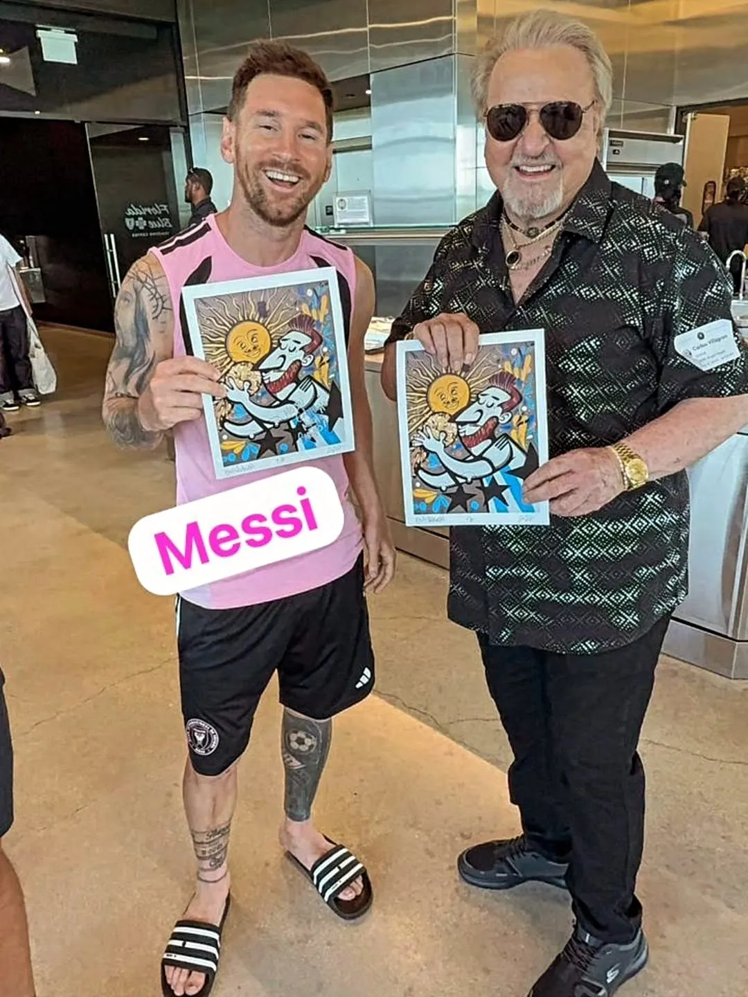 "¡El día más feliz!" posteó el actor mexicano tras conocer a Lionel Messi.