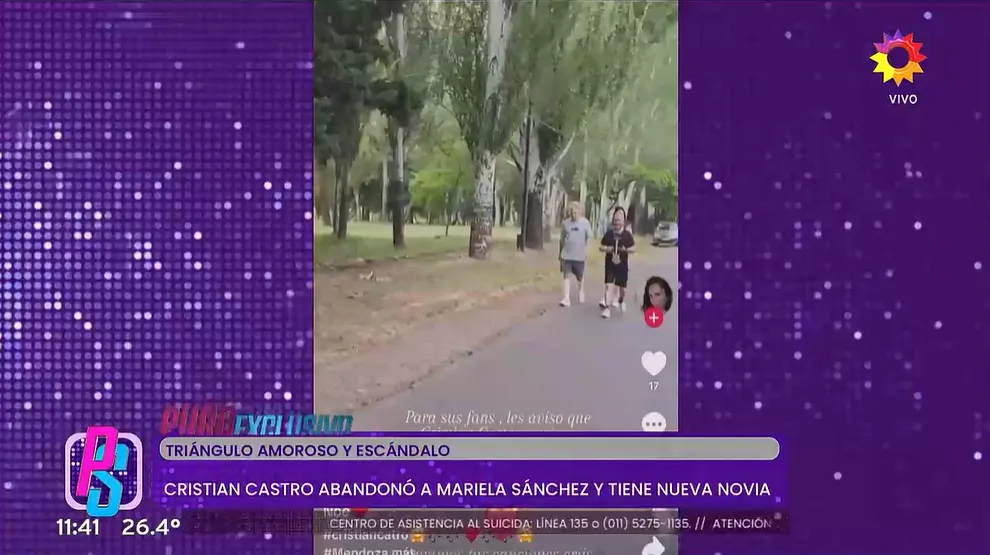 Cristian Castro habría engañado a su pareja con otra mujer. Foto: captura de video / El Trece. 
