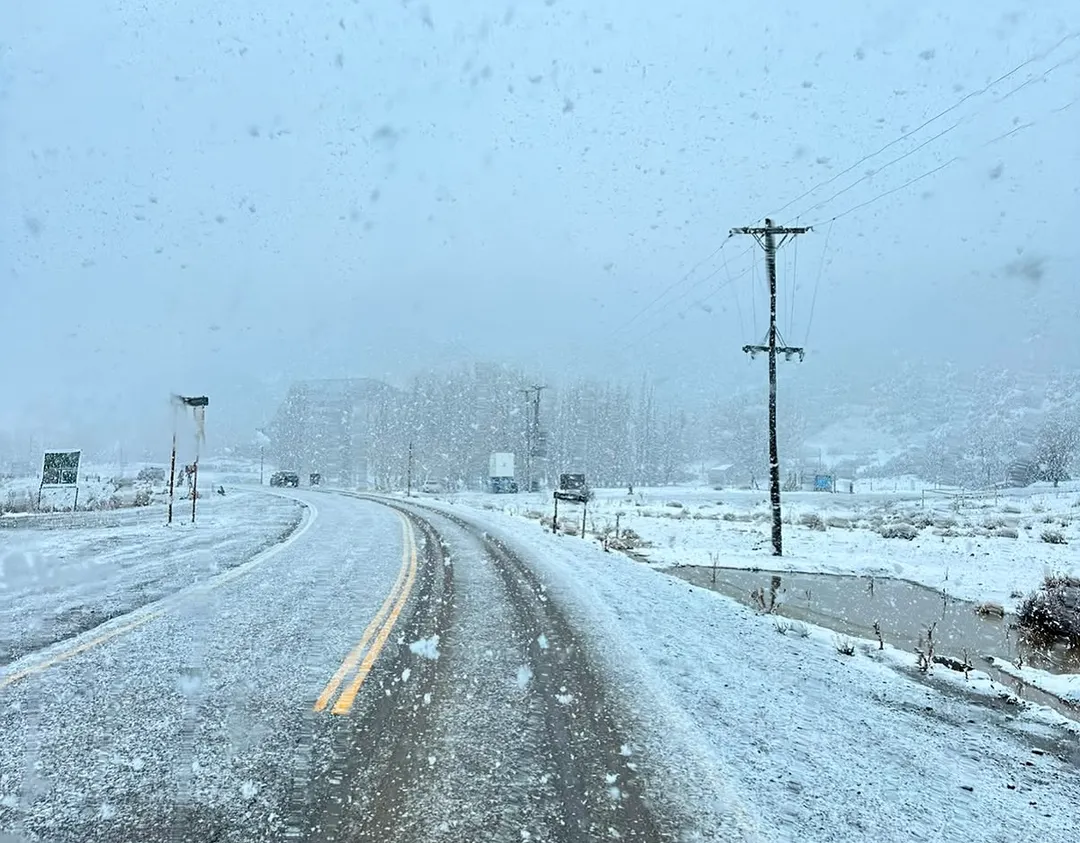 Las Leñas bajo la nieve.