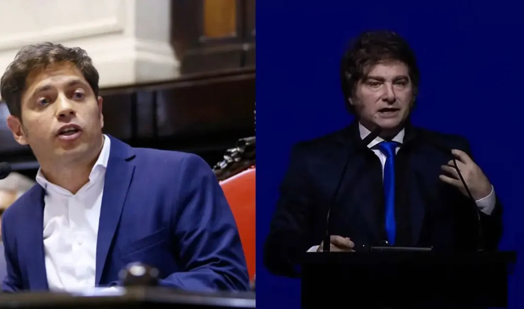 Kicillof y Milei, en un verdadero juego de espejos. 
