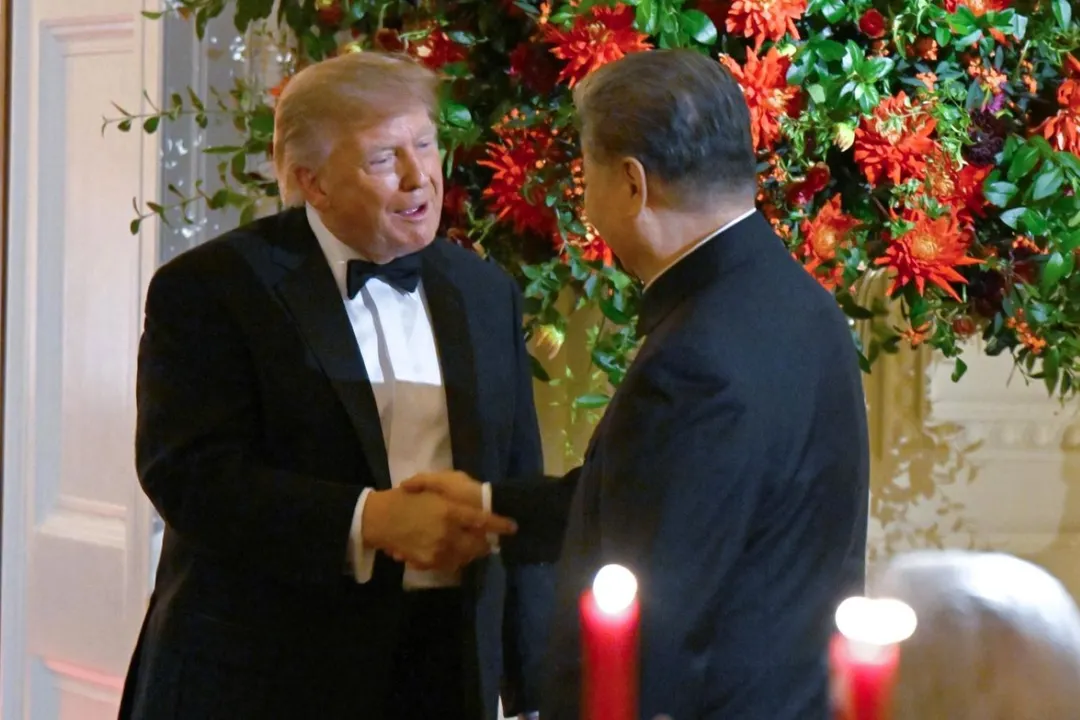 Donald Trump recibió a Xi Jinping, líder de China, en la Casa Blanca. Foto Efe