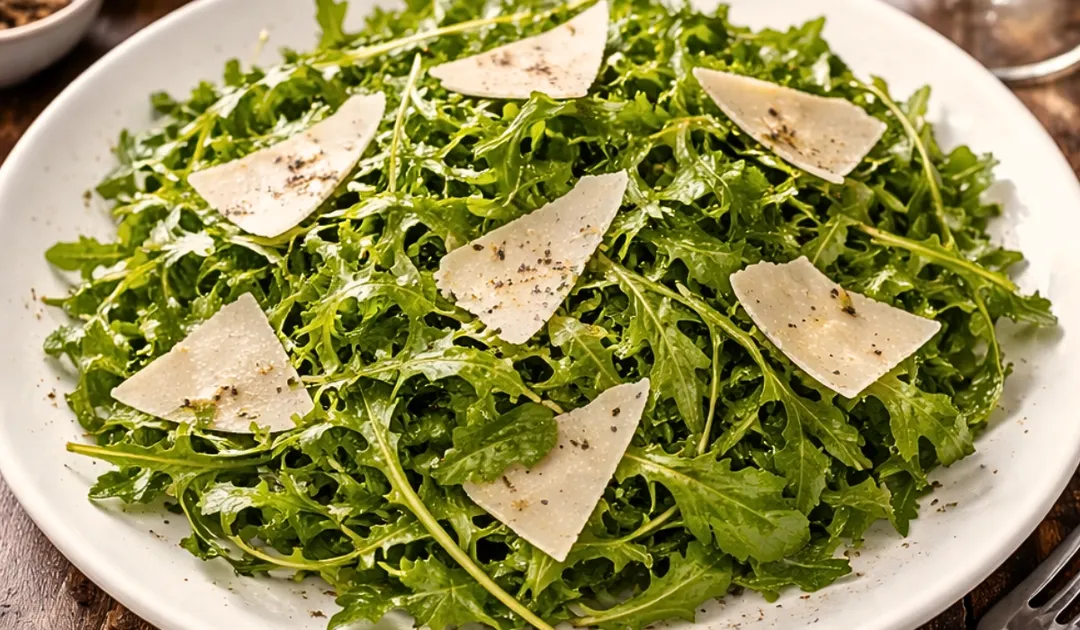 Receta de verano ensalada de rúcula y parmesano en minutos