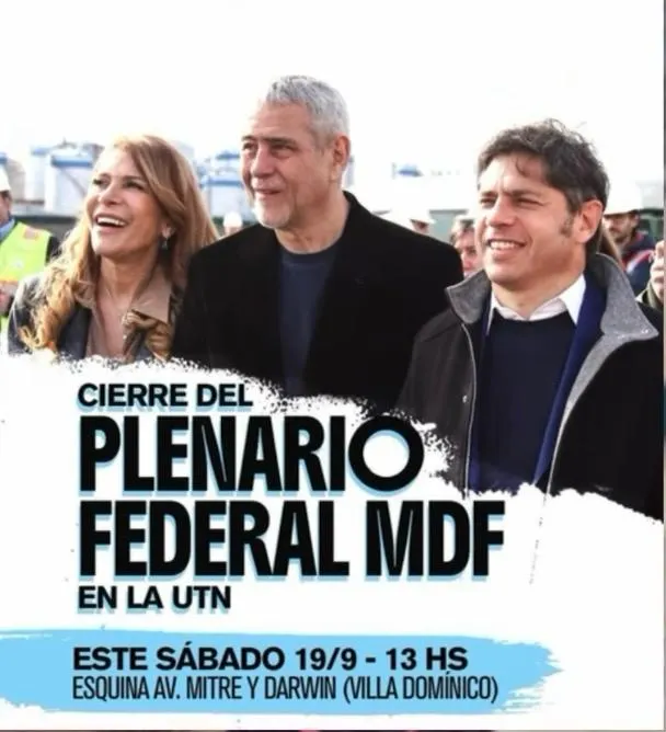 El acto en Avellaneda del MDF de Kicillof en la UTN  genero polémica por el uso de recursos públicos municipales y de la casa de altos estudios