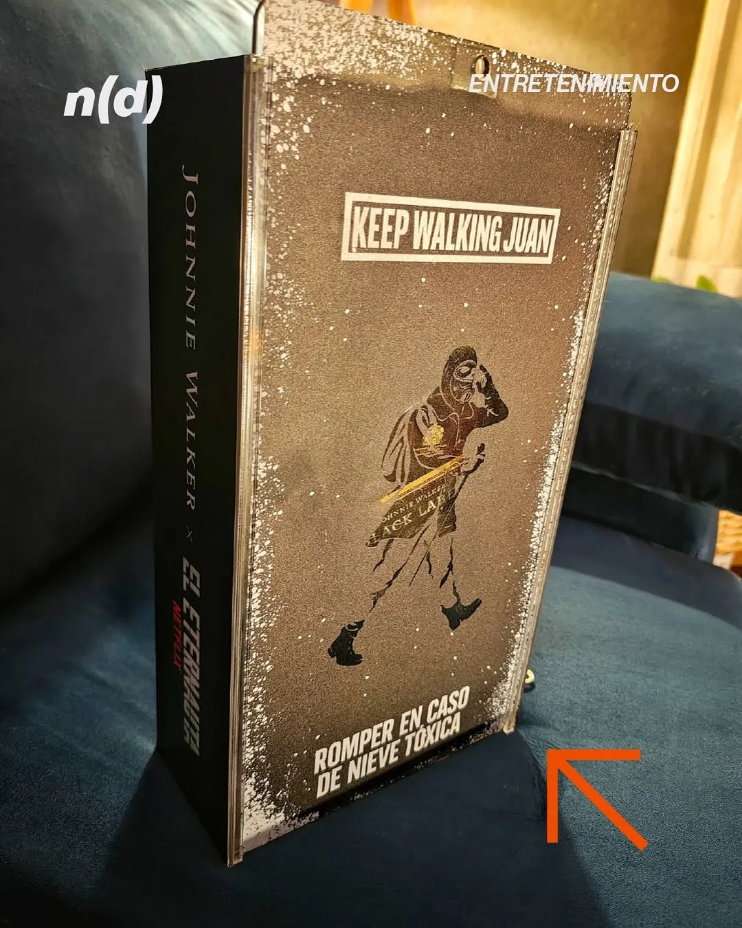 Así es la caja de Johnnie Walker.