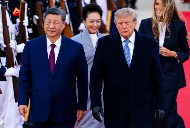 Trump junto al líder chino, Xi Jimping.