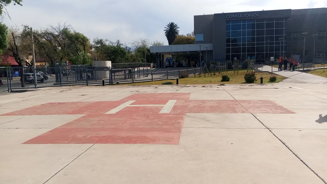 El helipuerto del Hospital Central. 