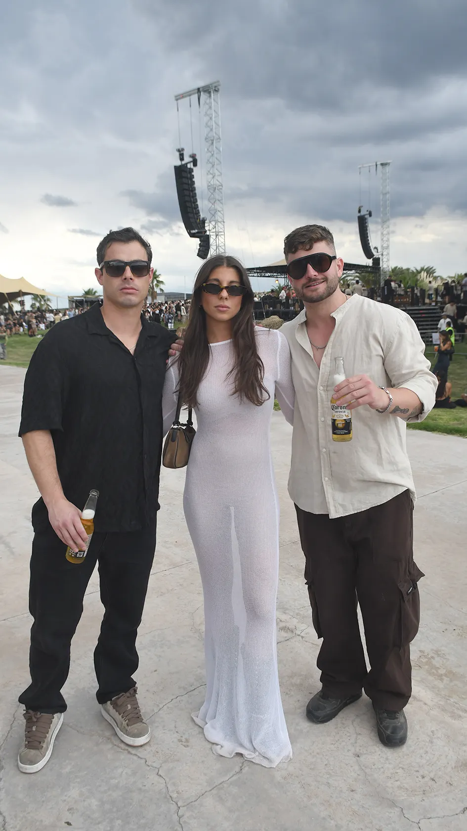 Diego Mantelli, Camila Romussi y Lucas Vergara.
