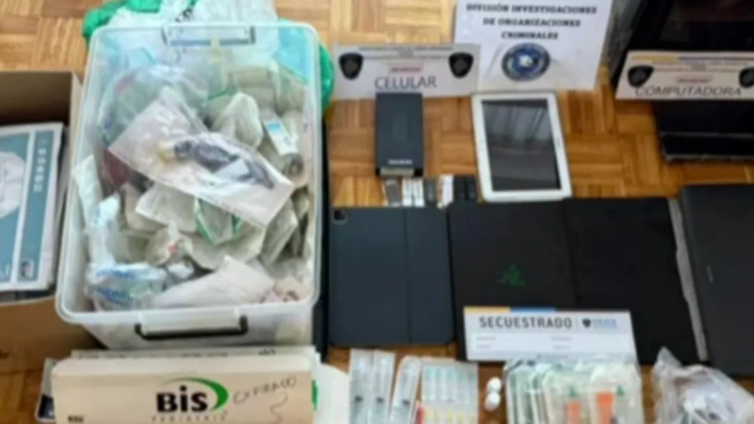 Lo incautado durante los allanamientos. 