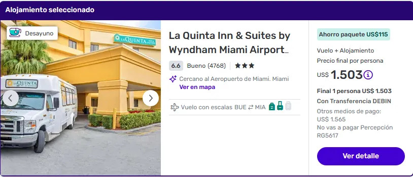 Una de las opciones más económicas para viajar al Mundial con estadía y desayuno incluido.
