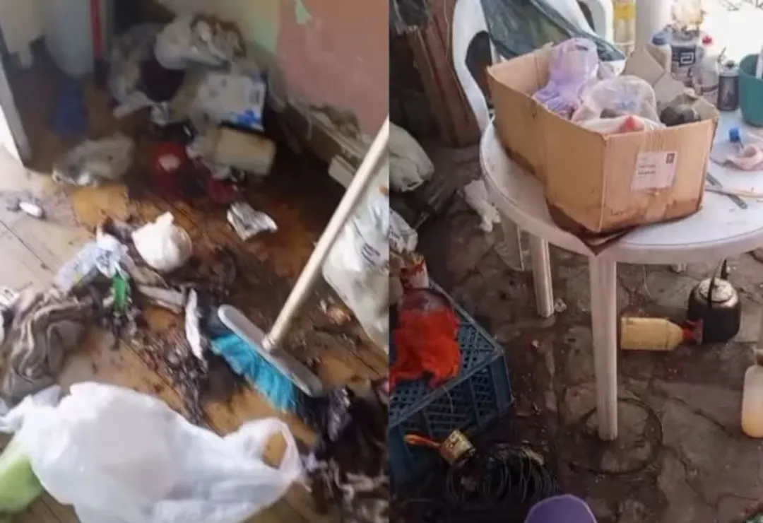 Salinas y la imágenes que muestran el estado del antiguo hogar de Lobato.